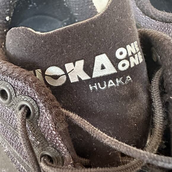 HOKA One One Shoes Womens 11 Mens 10 Black Huaka Origins Running Walking Active - Picture 2 of 11